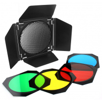 Godox BD-04 klapky s voštinou a barevnými filtry